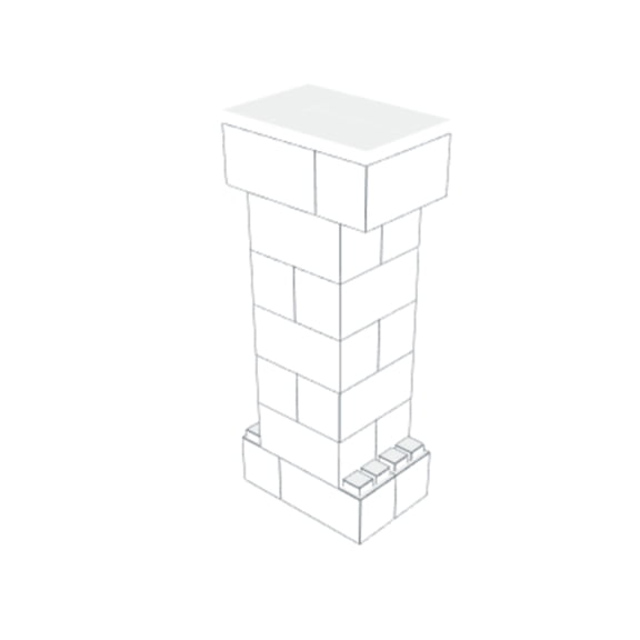 EverBlock Lectern Kit, 43 H x 18 W | For Podiums, Pulpits, Stands | Giant Building Blocks | Easy to Connect & Reuse | Indoor & Outdoor Use | Build Displays & Structures | White