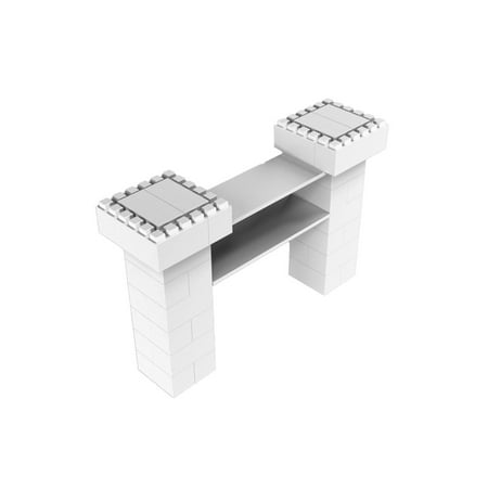 EverBlock Simple Cantilevered Catering Station Kit | 5’ 6 “ x 1’ 6” x 3’ 7” | Giant Building Blocks | Easy to Connect & Reuse | Indoor & Outdoor Use | Build Displays & Structures | Black