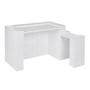 EverBlock Simplicity Desk Kit with Return | 48 L x 24 W x 30 H | 24  x 24  Return | Modular Building Blocks | Home Office Work Desk | Easy to Connect & Reuse | Indoor & Outdoor Use