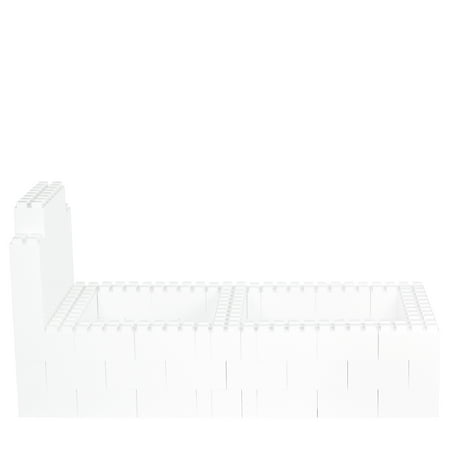 EverBlock Single Bed Frame with Headboard Kit | 3’ x 7’ x 3’ 7” | Modular Bed, Frame & Headboard | Giant Building Blocks | Easy to Connect & Reuse | Indoor & Outdoor Use | Red