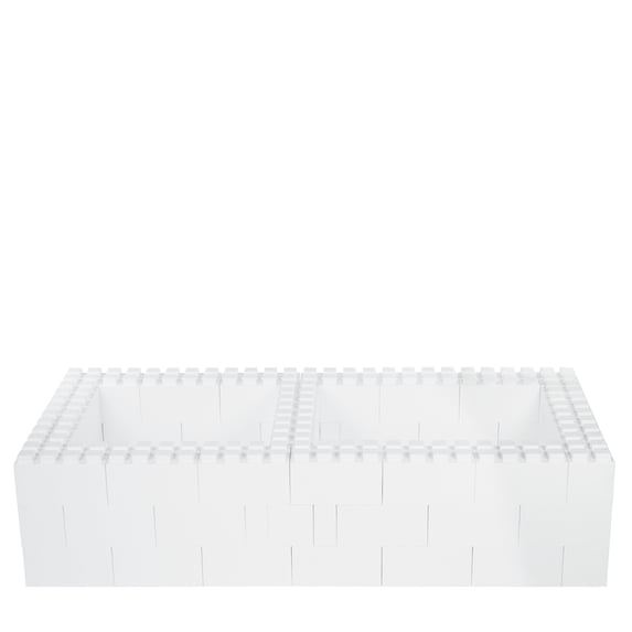 EverBlock Single Bed Frame Kit | 3’ x 6’ 6” x 1’ 7” | Modular Beds, Frames & Headboards | Giant Building Blocks | Easy to Connect & Reuse | Indoor & Outdoor Use | Orange