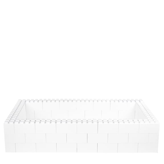 EverBlock Single Bed Surround Kit | 4’ x 7’ 6” x 1’ 7” | Modular Beds, Frames & Headboards | Giant Building Blocks | Easy to Connect & Reuse | Indoor & Outdoor Use | Transluscent