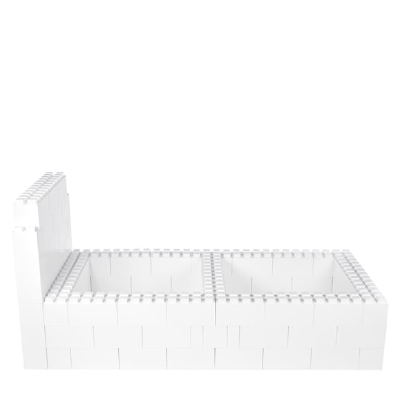 EverBlock Twin Bed Frame with Headboard Kit | 3’ 6" x 7’ x 1’ 7” | Modular Bed, Frame & Headboard | Giant Building Blocks | Easy to Connect & Reuse | Indoor & Outdoor Use | Yellow