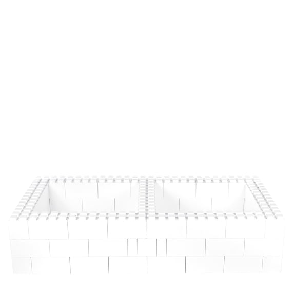 EverBlock Twin Bed Frame Kit | 3’ 6" x 7’ x 1’ 7” | Modular Beds, Frames & Headboards | Giant Building Blocks | Easy to Connect & Reuse | Indoor & Outdoor Use | Red