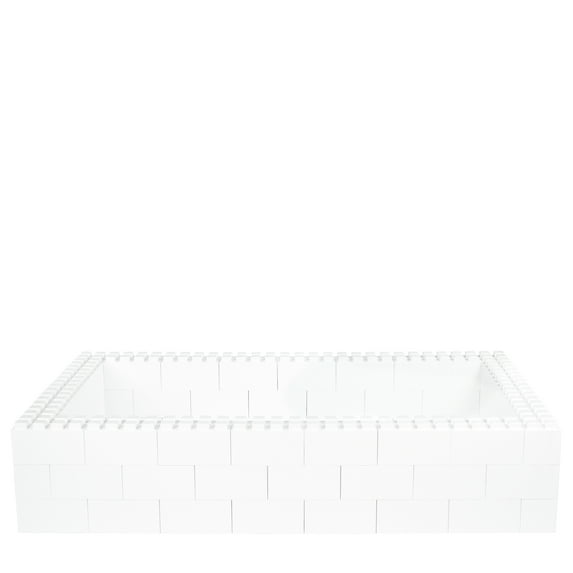 EverBlock Twin Bed Surround Kit | 4’ 6" x 7’ 6” x 1’ 6” | Modular Beds, Frames & Headboards | Giant Building Blocks | Easy to Connect & Reuse | Indoor & Outdoor Use | Gold