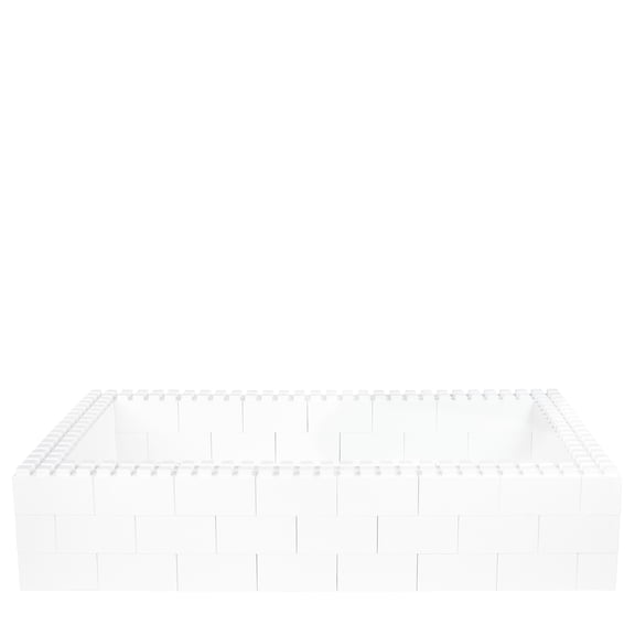 EverBlock Twin Bed Surround Kit | 4’ 6" x 7’ 6” x 1’ 6” | Modular Beds, Frames & Headboards | Giant Building Blocks | Easy to Connect & Reuse | Indoor & Outdoor Use | Transluscent