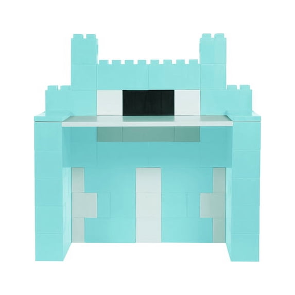 EverBlock Yellow Monster Desk Kit with Stool | 48”L x 24”W x 54”H | Modular Building Blocks | Kids Work Desk | Durable Construction | Easy to Connect & Reuse | Indoor & Outdoor Use
