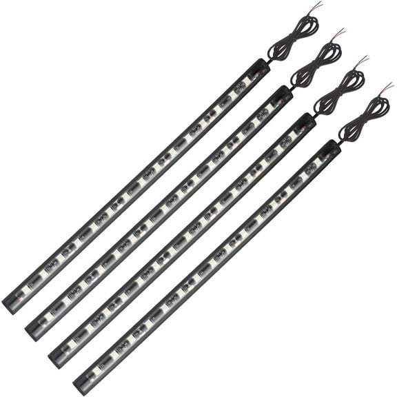 EverBright White Golf Cart Lights Car Underglow Led Strip Lights for Marine Boat Deck Motorcycles Kayak Interior Exterior 5050 Chipset 15SMD Waterproof IP67 DC 12V(Pack of 4)