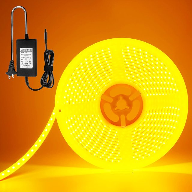 EverBright Yellow Led Strip Lights Flexible Waterproof 5M /16.4Ft