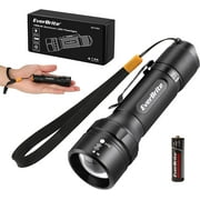 EverBrite 150 Lumen Super Small Mini LED Flashlight, 3 Lighting Modes, Zoomable Adjustable Focus for Camping, Hiking, Fishing, Running, Power Outages & Emergencies, 1 AA Battery Included