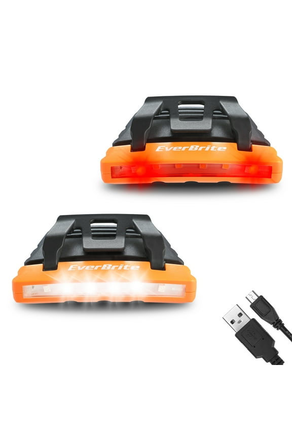 2 Pack Rechargeable Hat Light, Waterproof Clip on Cap LED Headlamp with Memory Function, 150 Lumens