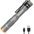thumbnail image 1 of EverBrite Rechargeable Pen Light, 300 Lumens Mini Flashlight with USB-C Cable, 4 Modes, Pocket Clip for Inspection, Repair, Outdoor, Grey, 1 of 8