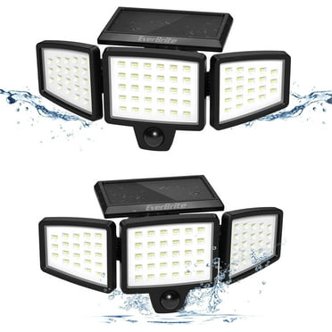 EverBrite Waterproof Bionic Security Lights with 2 Modes & Adjustable Heads (2 Pack)