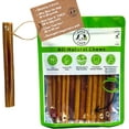 thumbnail image 1 of Thick Bully Sticks 10 Pack for Power Chewers - Pre-Drilled 6" Refills 2-3x Longer Lasting Low-Odor Grass-Fed Bulk Value | Small-Medium Dogs USA, 1 of 9