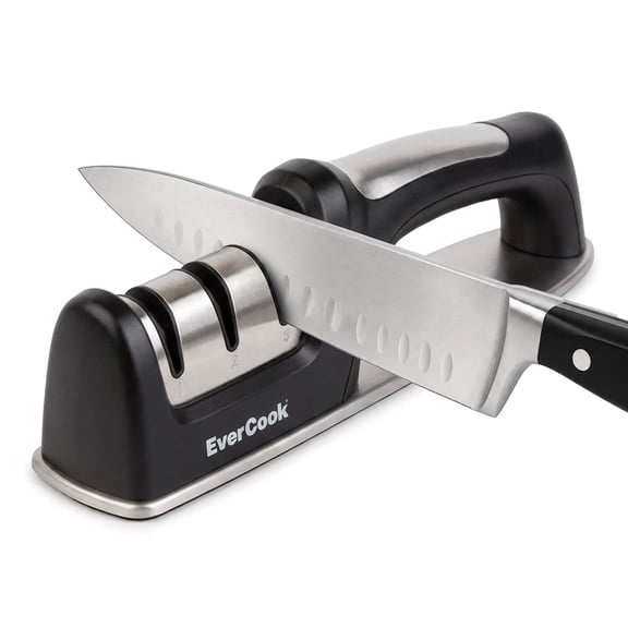 EverCook Precision Knife Sharpener for Kitchen Knives, 3-Stage Diamond Wheels, Non-Slip