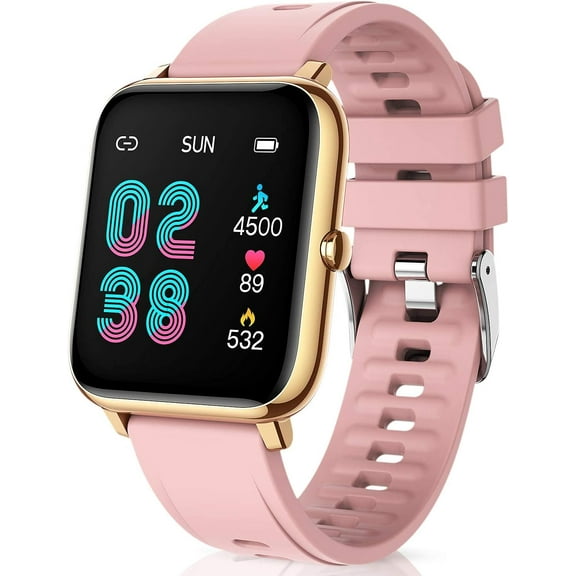 EverDirect Waterproof Sleep Tracking 1.3 inch Pink with Silicone Sport Band