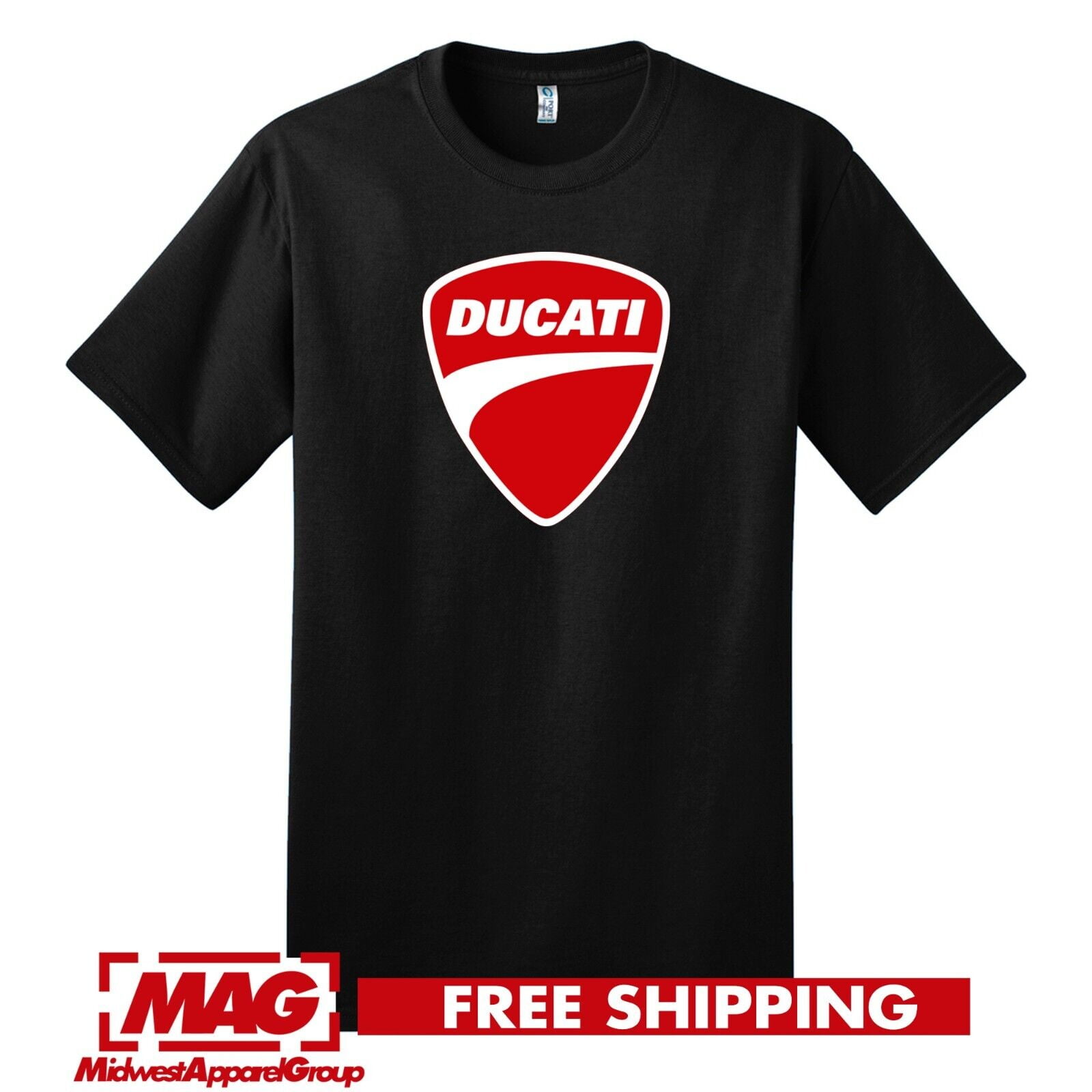 EverFind DUCATI BLACK T-SHIRT 2C Logo Motorcycle Racing Sport Rally ...