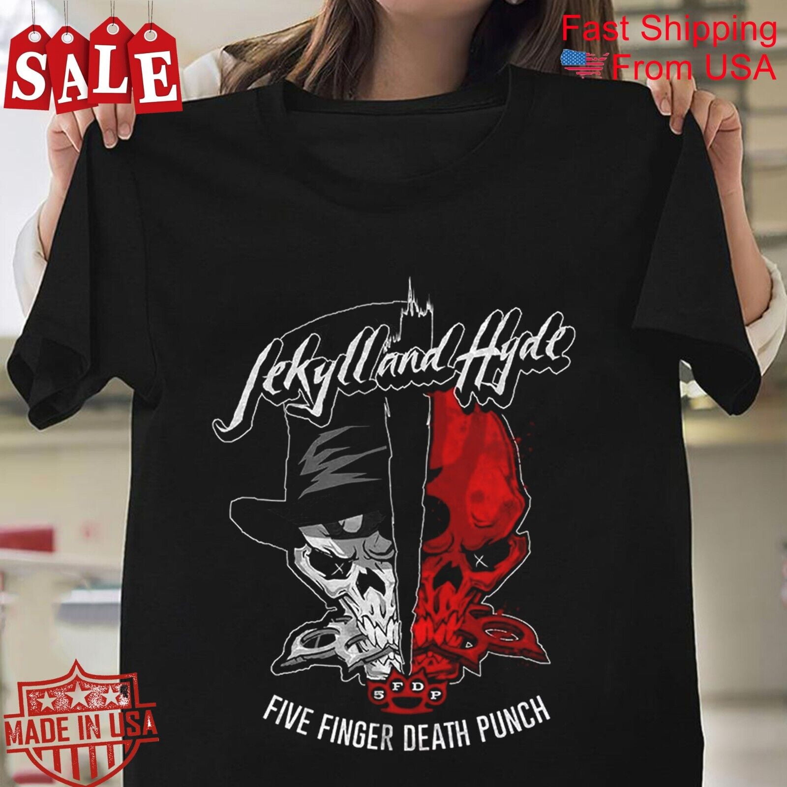 Jekyll And Hyde Lyrics Five Finger Death Punch EverFind Five Finger Death Punch Jekyll and Hyde Cotton Uni All Size