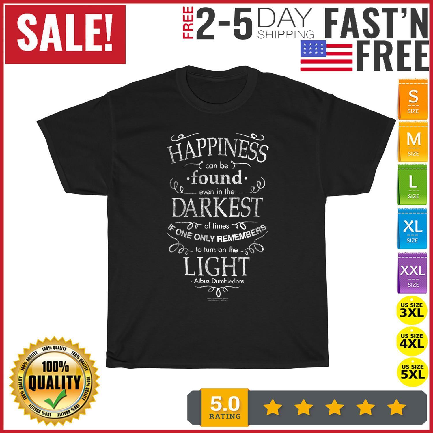EverFind Harry Potter Happiness Quote Vintage T Shirt Men Fashion 2024