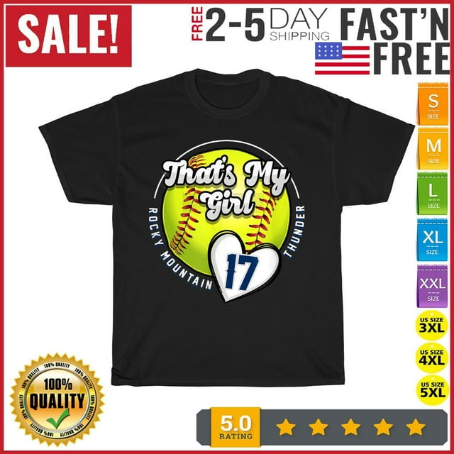 EverFind Rocky Mountain Thunder Softball Vintage T Shirt Men Fashion