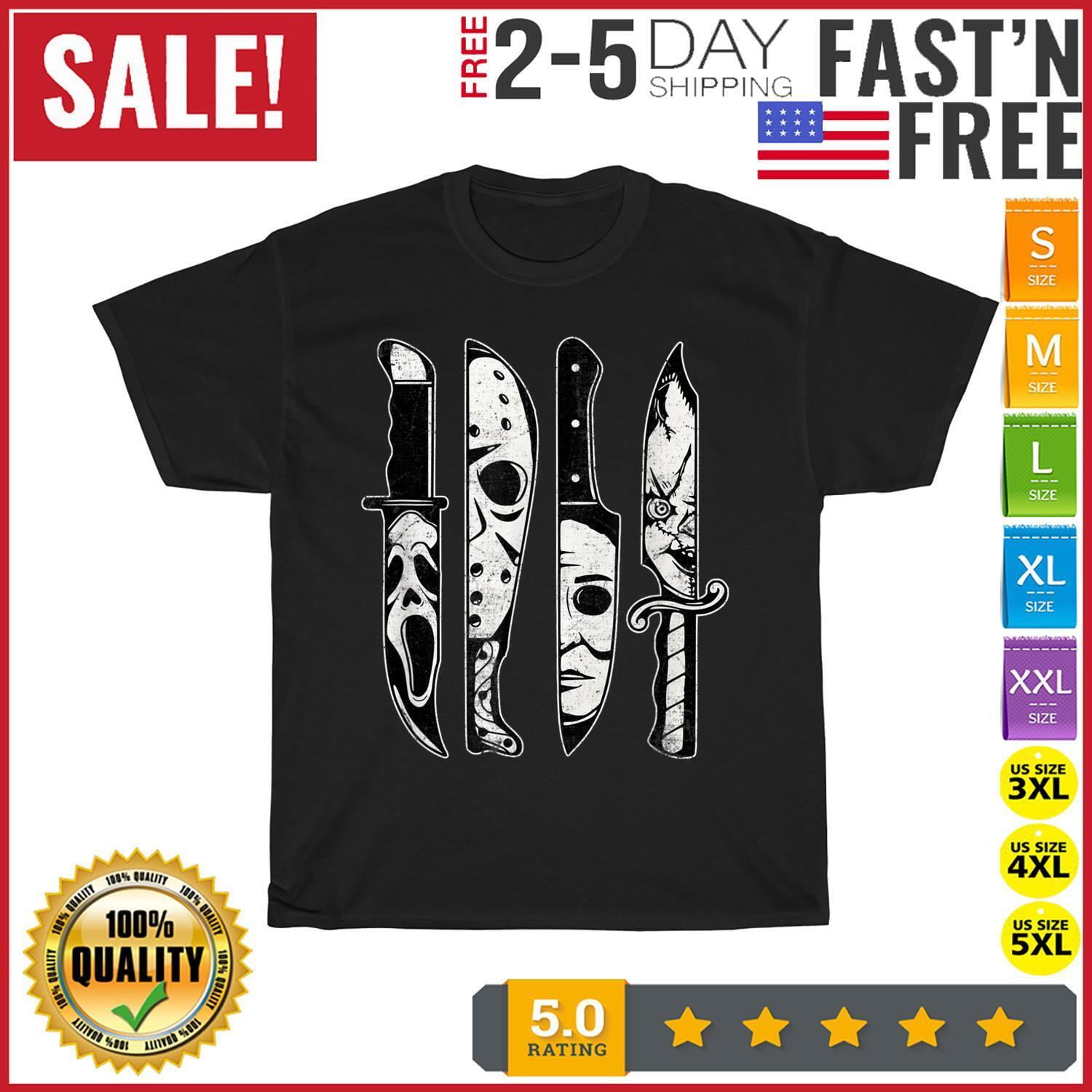 EverFind Scary Horror Movies Halloween Costume Vintage T Shirt Men