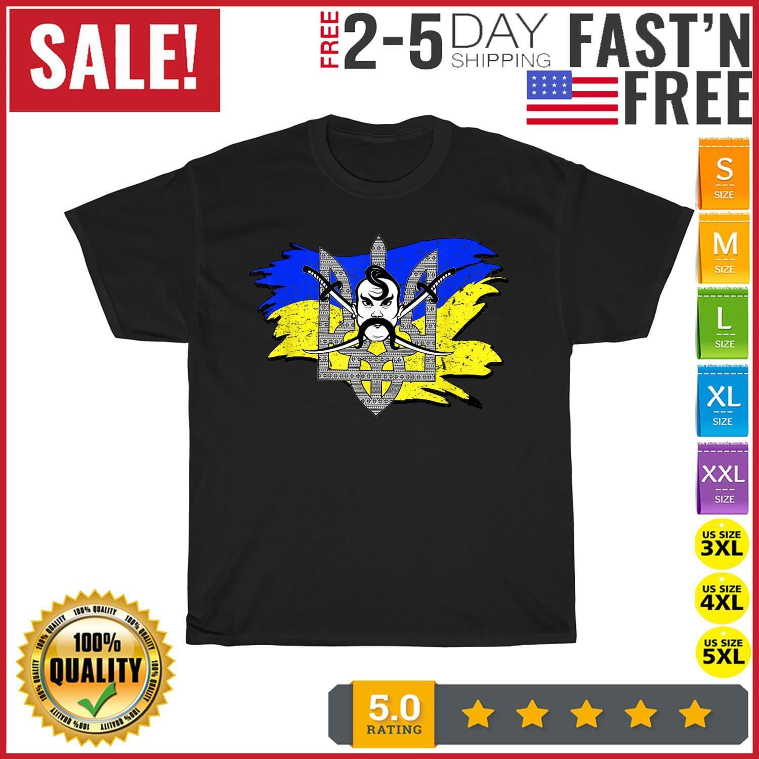 EverFind flag cossack warrior Ukrainian Tryzub Cossack Vintage T Shirt ...