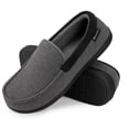 thumbnail image 1 of EverFoams Men's Comfort Memory Foam Moccasin Slippers Breathable Terry Cloth House Shoes with Anti-Skid Rubber Sole, 1 of 9