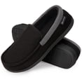 thumbnail image 1 of EverFoams Men's Comfort Memory Foam Moccasin Slippers Breathable Terry Cloth House Shoes with Anti-Skid Rubber Sole, 1 of 9