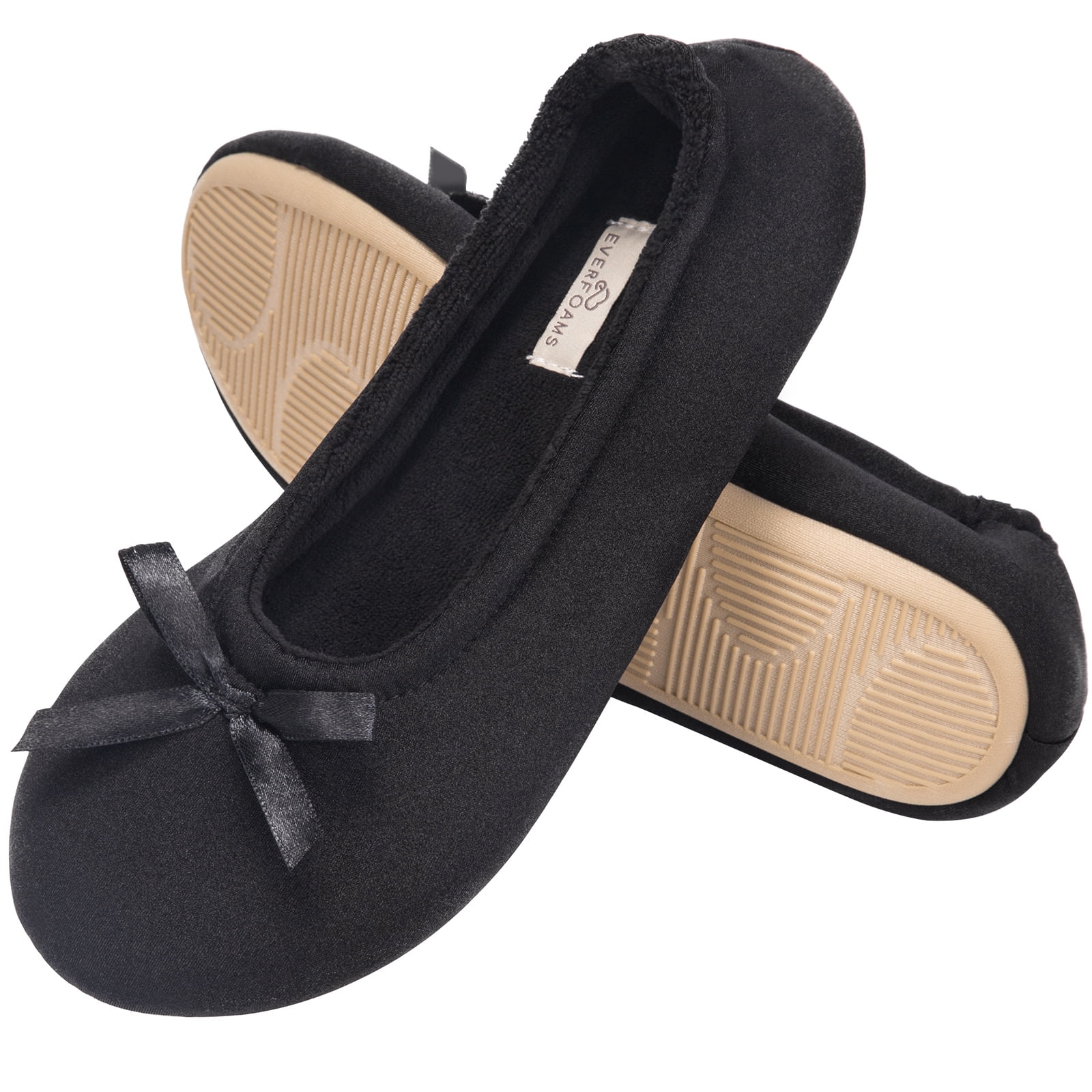 Isotoner ballerina slippers with rubber sole hot sale