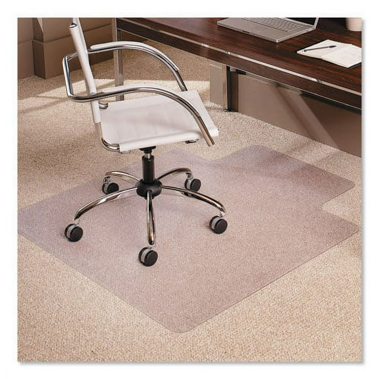 EverLife Moderate Use Chair Mat for Low Pile Carpet, Rectangular with Lip, 45 x 53, Clear EverLife Moderate Use Chair Mat for Low Pile Carpet, Rectangular with Lip, 45 x 53, Clear