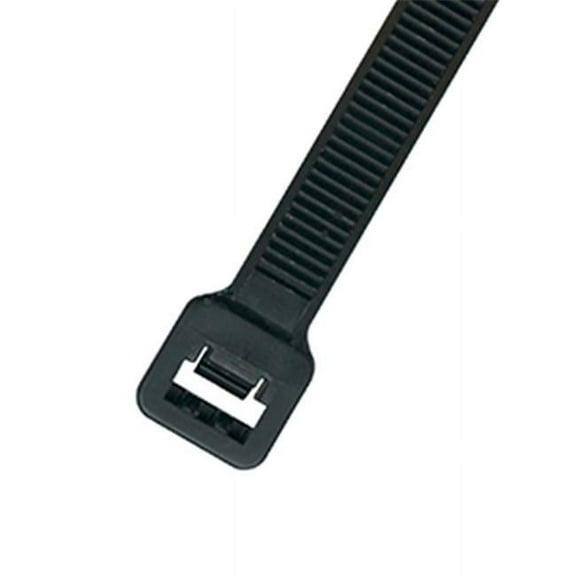 EverMark 8 in. Ultra Violet Black Cable Tie - 120 lbs - Pack of 100