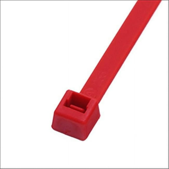 EverMark EM-07-50-2-C 7 in. Red Cable Tie, 50 lbs - Pack of 100