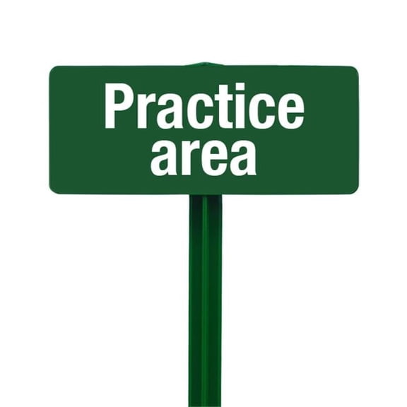 EverMark Practice Area Sign with Hunter Green Stake Kit