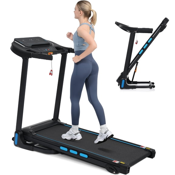 EverNest Living 3.5 HP Incline Treadmill for Home, 350 lbs Capacity Hydraulic Auto Folding Running Walking Machine, 10 MPH, Heart Rate Sensor, Bluetooth Speaker, Type-C & USB Charging