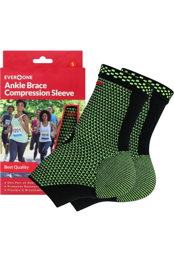 EverOne Ankle Brace Compression Sleeve Unisex, Small