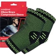 thumbnail image 1 of EverOne Elbow Brace Compression Support Sleeve For Golf Elbow Treatment, Injury Prevention, Healing and Recovery, Unisex, 1 Pair (2 pcs), Medium, 1 of 2