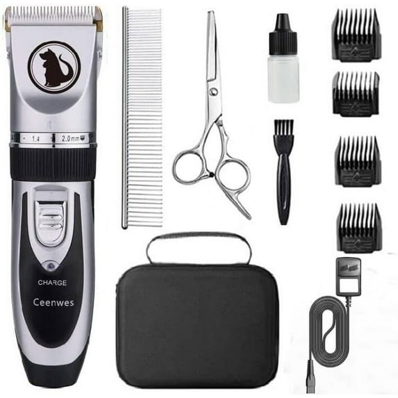 EverPet Dog Clippers, Waterproof, Washable Dog Grooming Trimmer Kit,Professional Cordless Dog Shaver USB Rechargeable, for Pets, Dogs, Cats, Rabbits