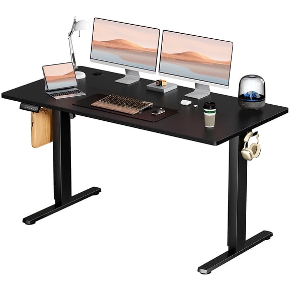 EverPick Electric Standing Desk 40/48/55/63 Inch Height Adjustable Desk, 4 Memory Presets,Motorized Sit Stand Desk with Quiet Dual Motor, Modern Ergonomic Computer Desk for Home Office