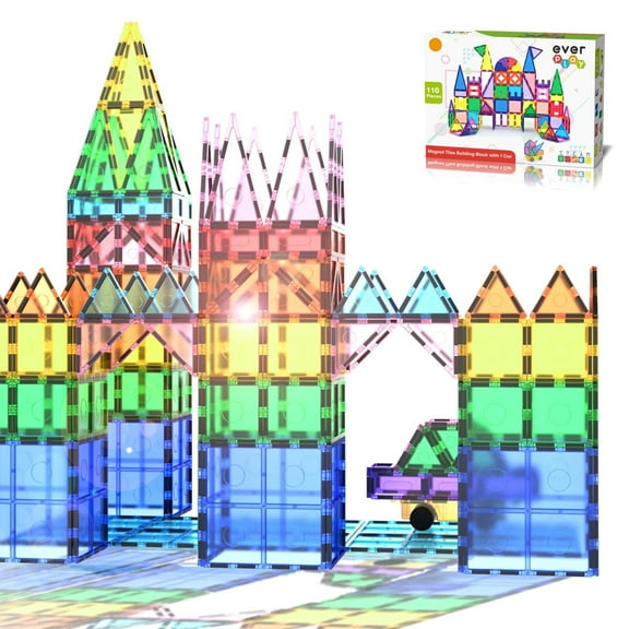 EverPlay 110 PC Magnetic Building Blocks for Kids
