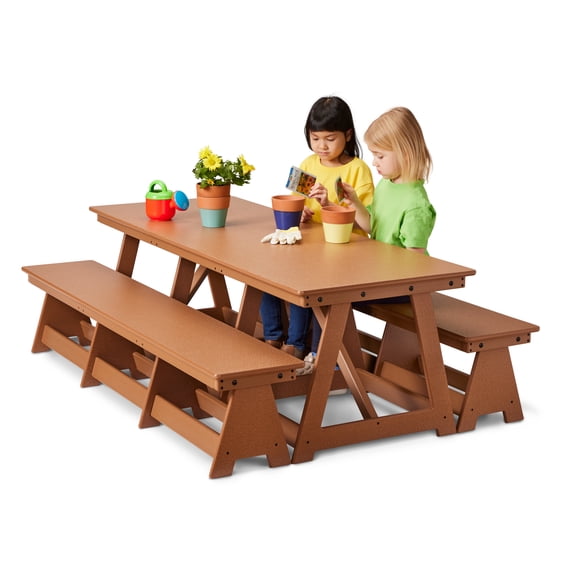 Large Outdoor Table and Bench Set