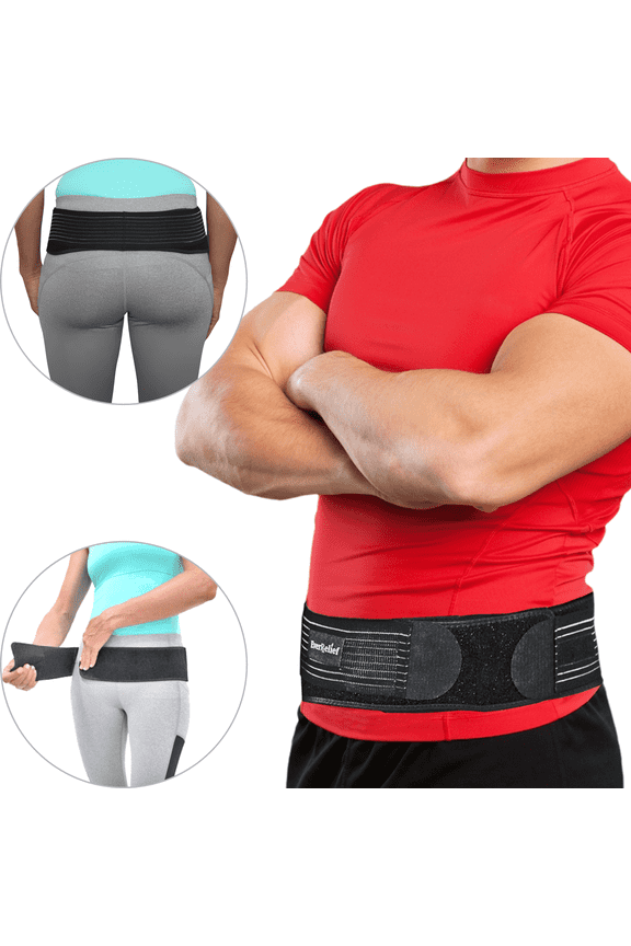 Sacroiliac Hip Belt, Adjustable Compression Support for Back, Hip & SI Joint Pain
