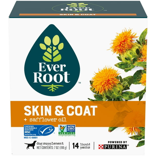 EverRoot Dog Skin Care Skin and Coat Liquid Pack With Safflower Oil Dog