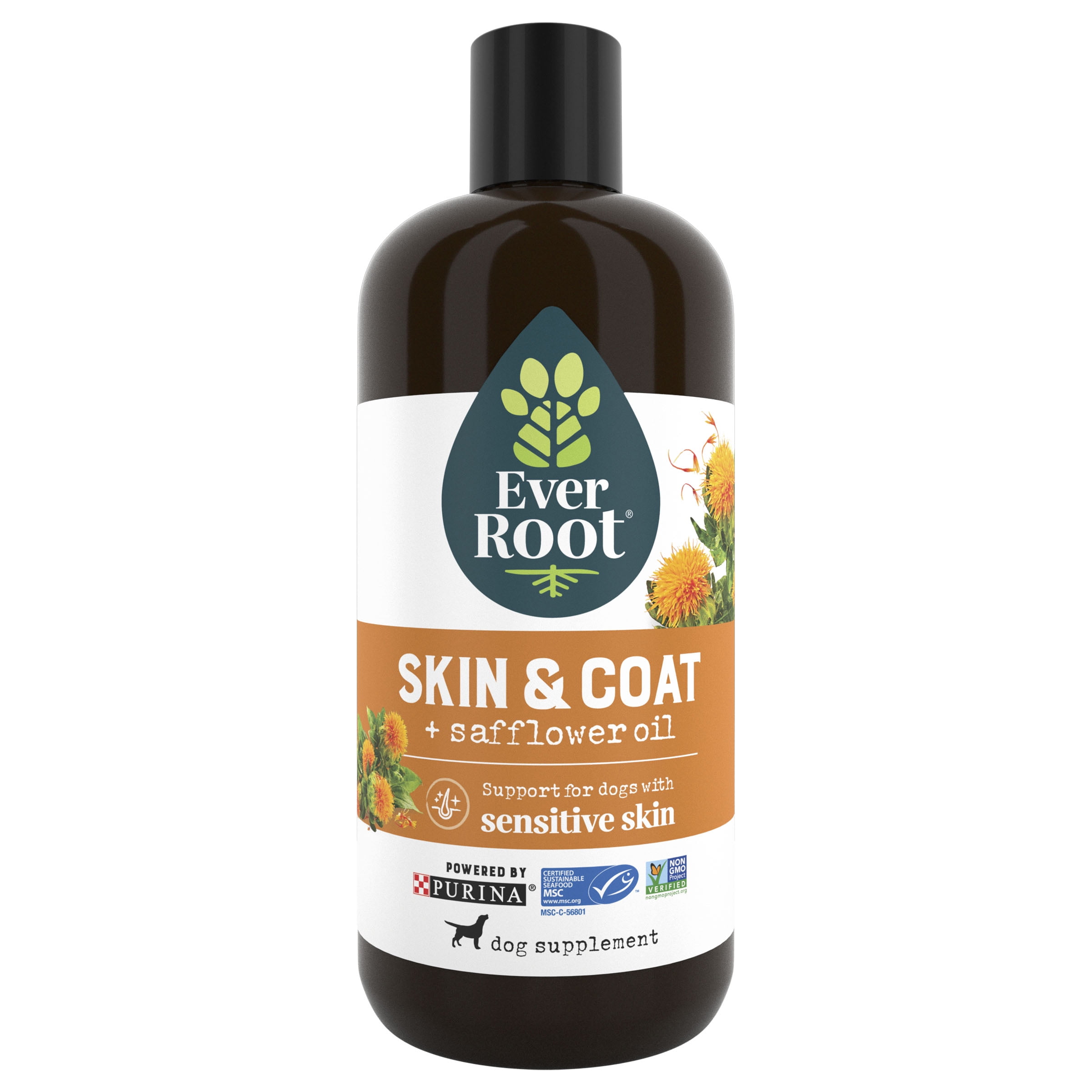 Natural Skin & Coat Dog Supplement with Safflower & Hemp