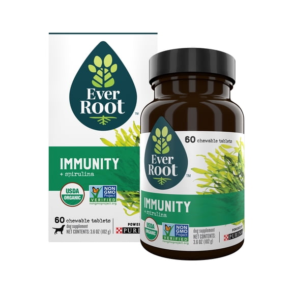 EverRoot Dog Supplement Powered By Purina Immunity Chewable Tablet with Spirulina and Antioxidants