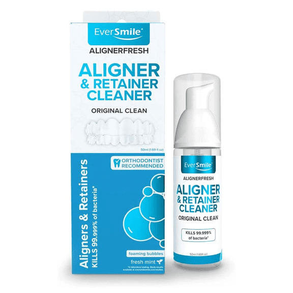 EverSmile AlignerFresh Original Clean Foam – Cleaner Compatible with Invisalign and Clear Aligners & Retainers – Freshens Breath & Helps Remove Build-Up – 50ml