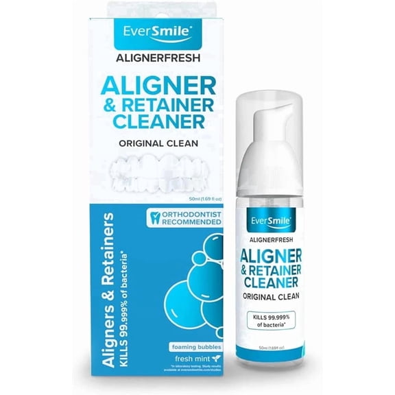 EverSmile AlignerFresh Original Clean Foam Cleaner Compatible with Invisalign and Clear Aligners & Retainers Freshens Breath & Helps Remove Build-Up 50ml