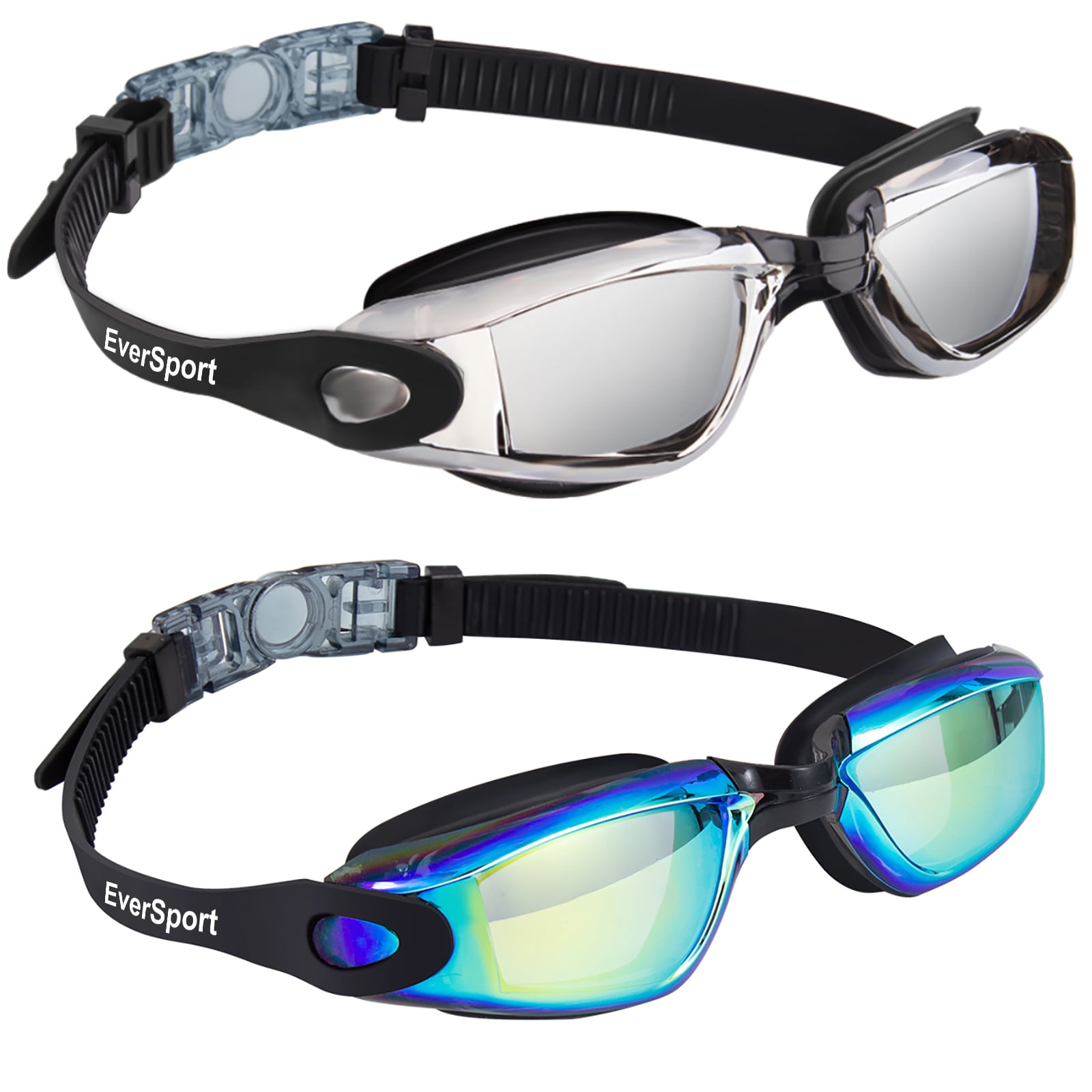 EverSport 2pack Swimming Goggles for Adult Comfortable Daily Swim