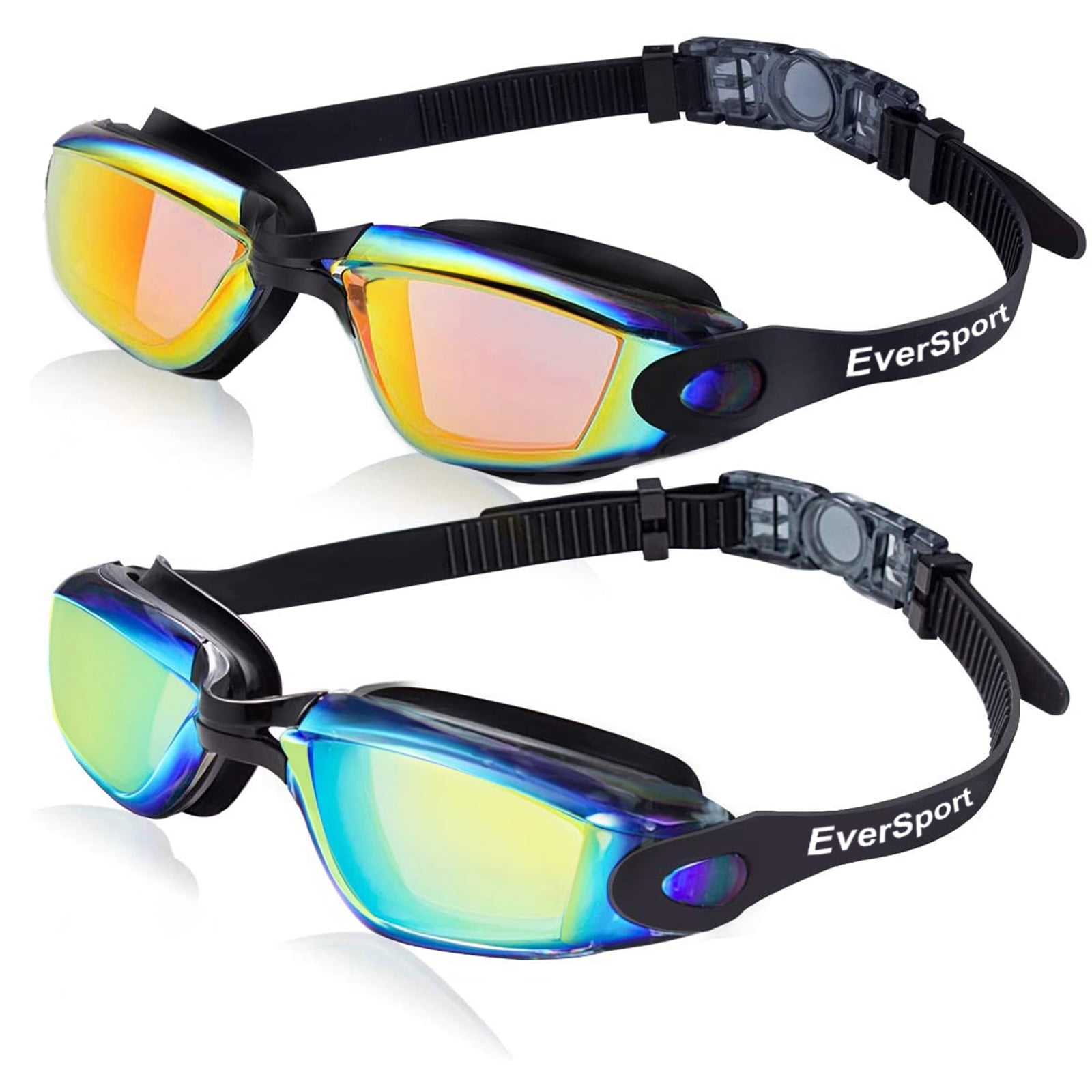 EverSport 2Pack AntiFog Swimming Goggles for Adults and Youth