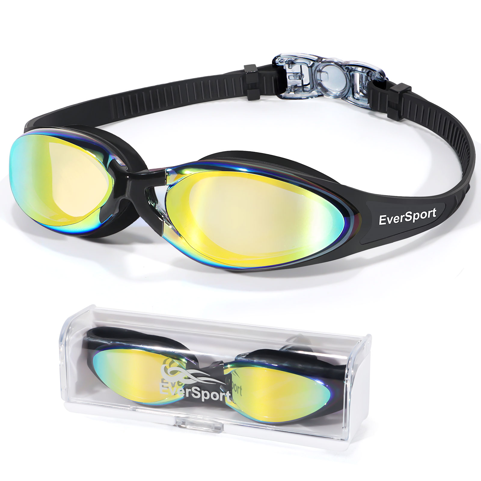 EverSport Goggles Swimming Adult No Leaking Anti Fog UV Protection