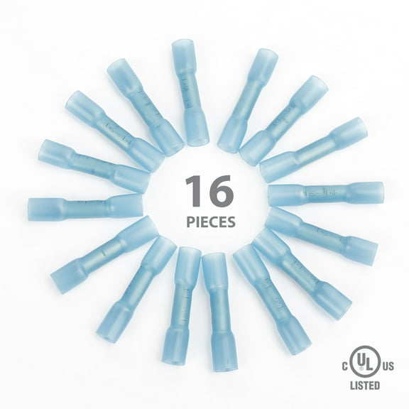 Ever Start 16-Piece Heat Shrink Splice Connectors Kit, Model 5118,Blue, UL Listed